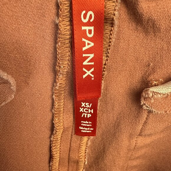 Spanx On The Go Pants Womens Size XS Ankle Crop Slim Straight Terracotta Pink - Picture 7 of 11